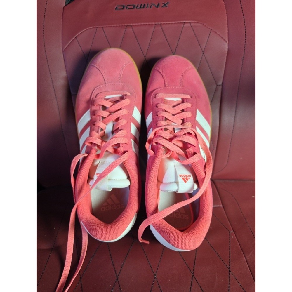 adidas Court 3.0 Coral/Pink White Low Top Sneakers Women's Size US 10